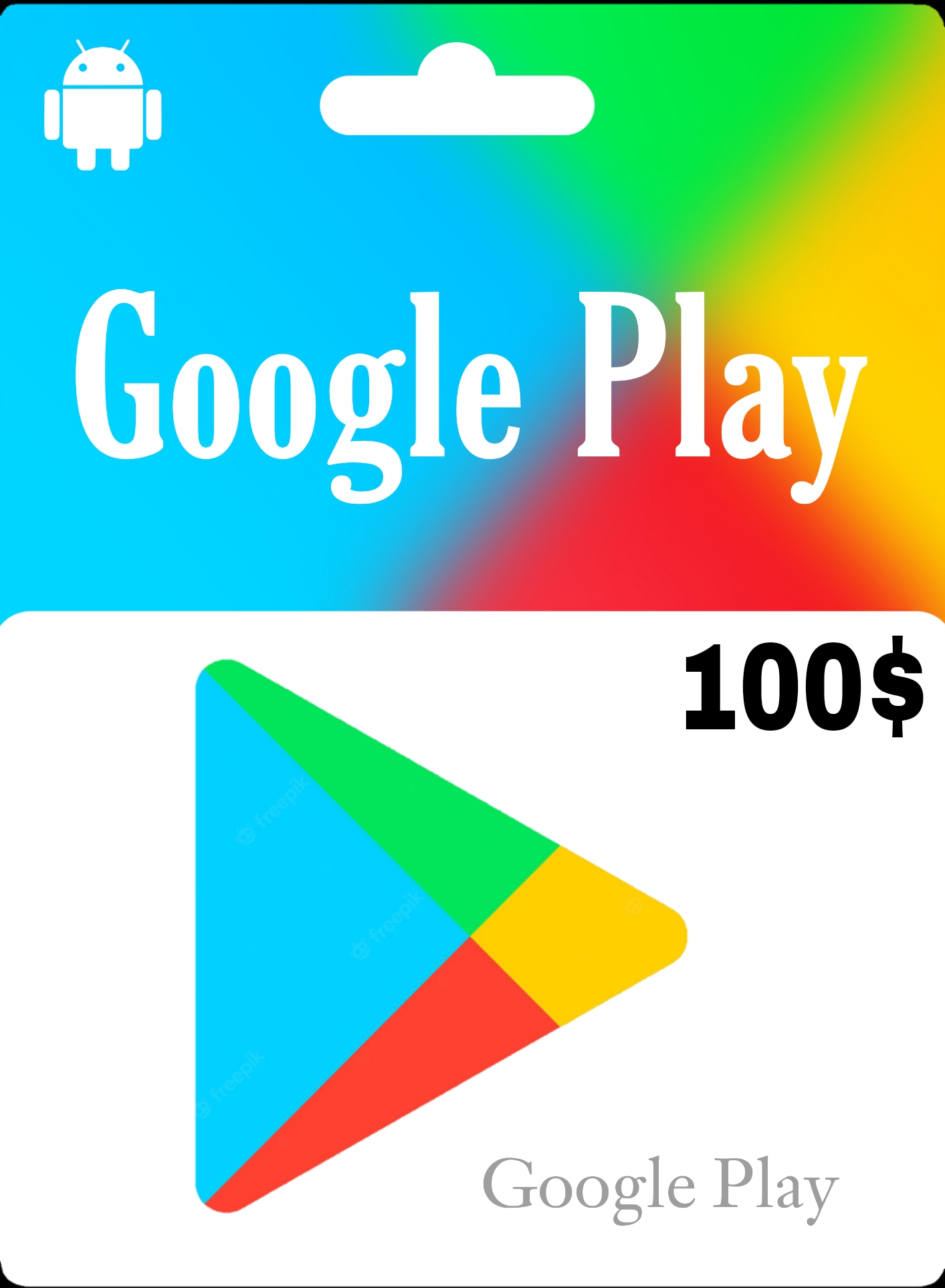 گیفت کارت 100 دلاری گوگل پلی آمریکا